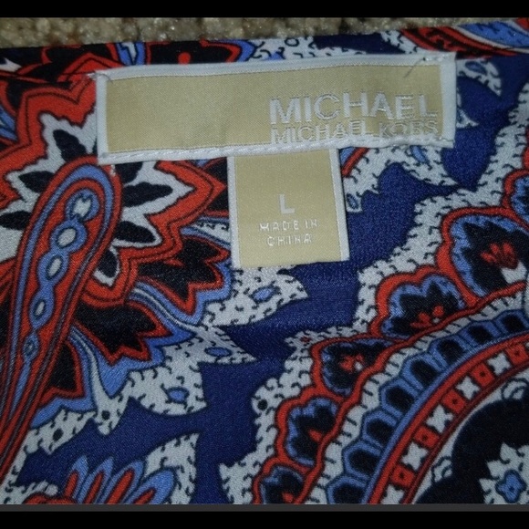 COPY - 😍Michael Kors multi color pattern blouse - Picture 5 of 6